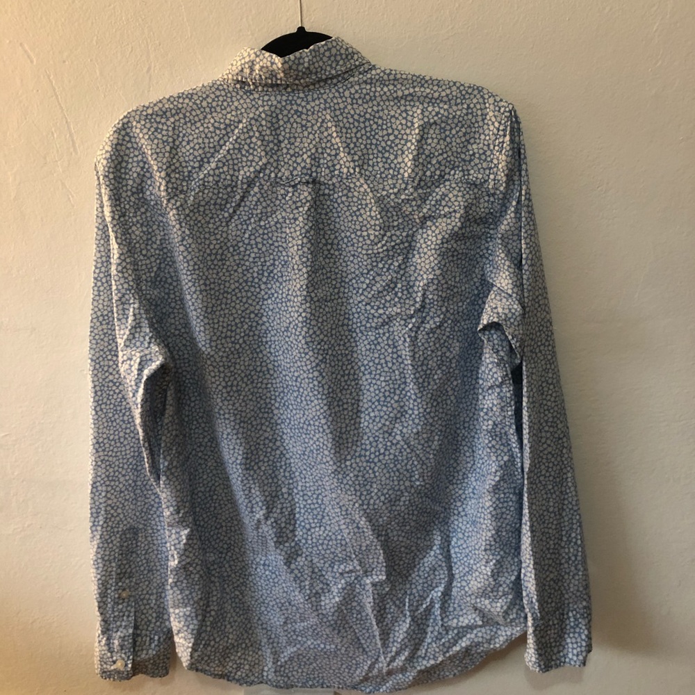 American Eagle Blue Button Shirt - Picture 8 of 10